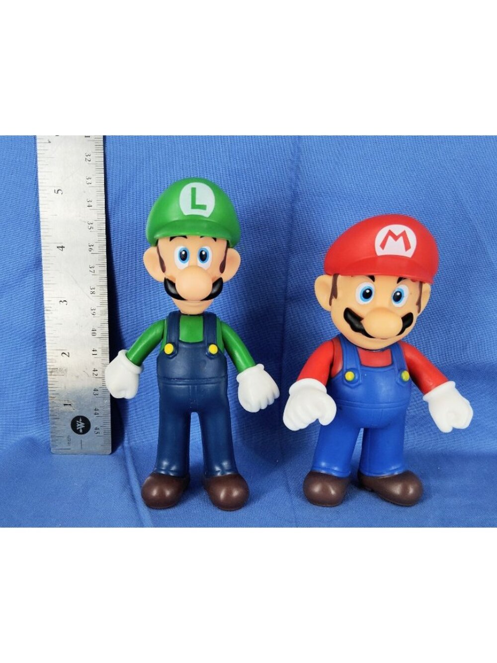 Super Mario Luigi Large Figure Lot Nintendo Characters Toy Set 2pcs 5 Inch